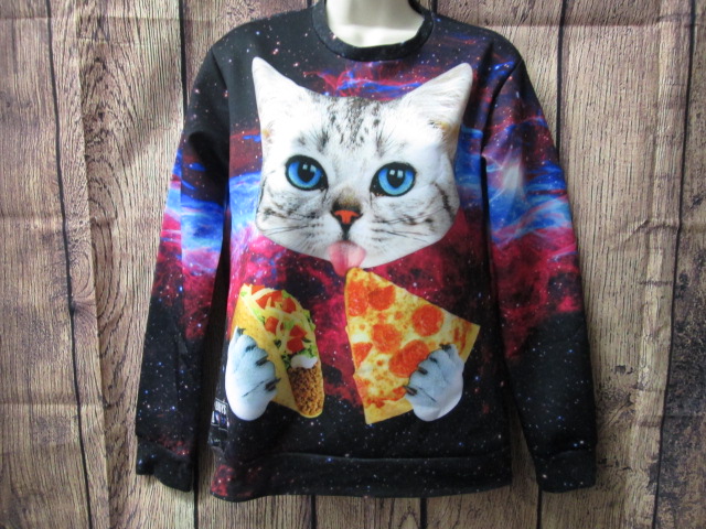 cat taco pizza shirt