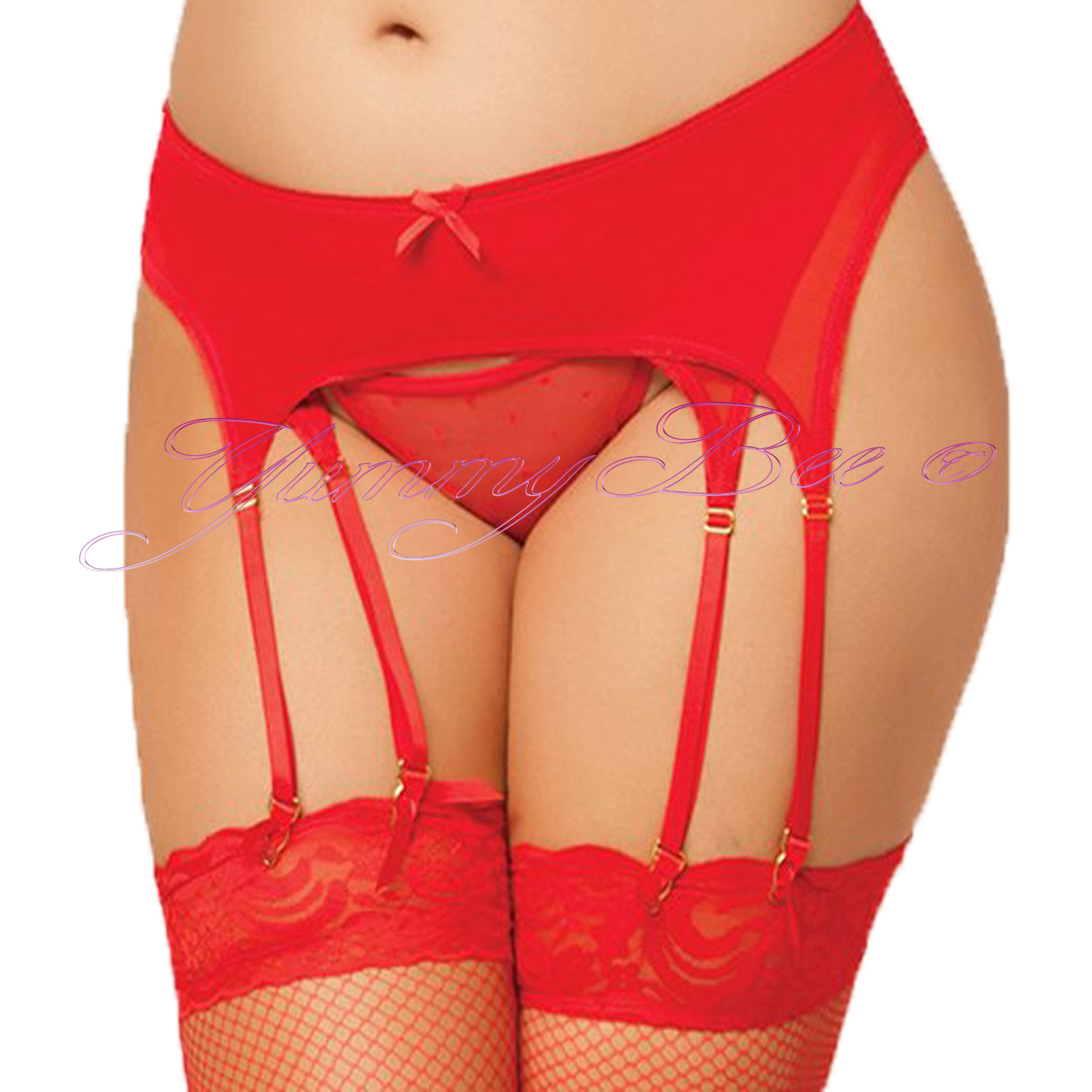 Garter Belt 8 Strap Suspender Set Plus Size 8-20 Sexy Lingerie String Black  Red