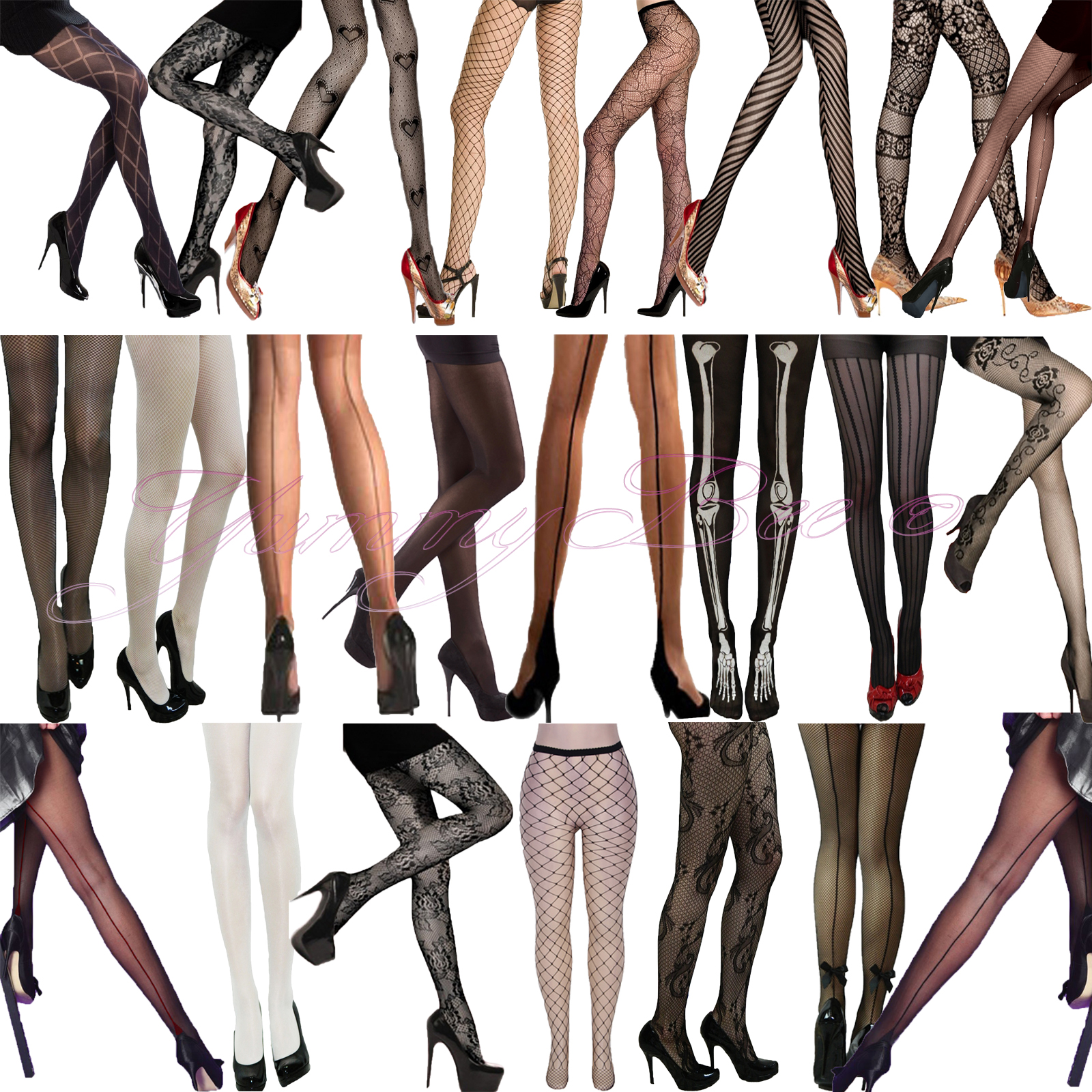 Plus Size Diamond Net Fishnet Thigh High Stockings, Black With