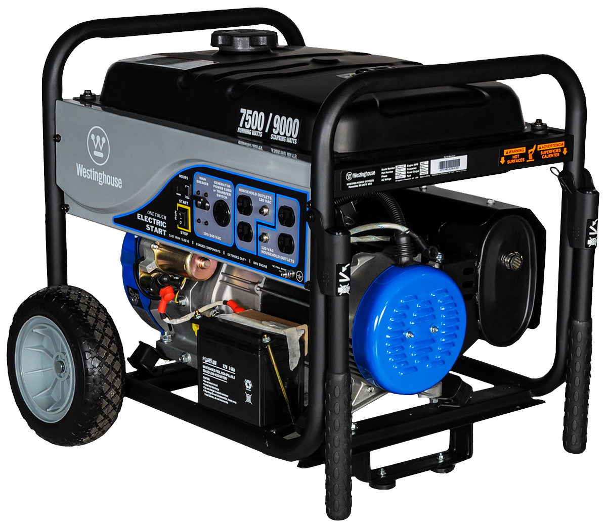 Westinghouse WH7500E Portable Gas Generator 7500 9000 Watts Electric