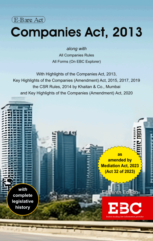 Companies Act, 2013 (Large) Bare Act (Print/eBook)