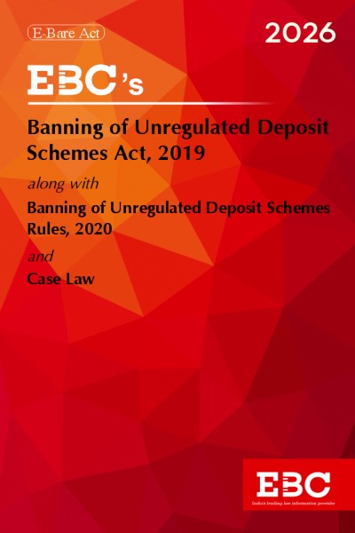 Banning of Unregulated Deposit Schemes Act, 2019 Bare Act (Print/eBook)