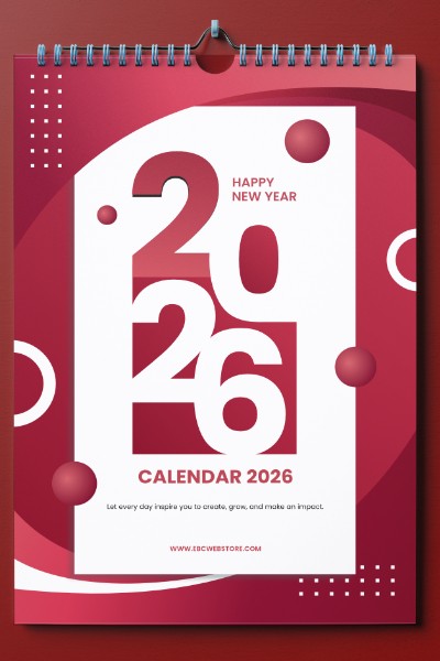 2026 Indian Courts Wall Calendar with Indian Holidays | Watercolor Art | Glossy Finish Paper | Wiro-Bound | 19.5 x 14.25 Inch