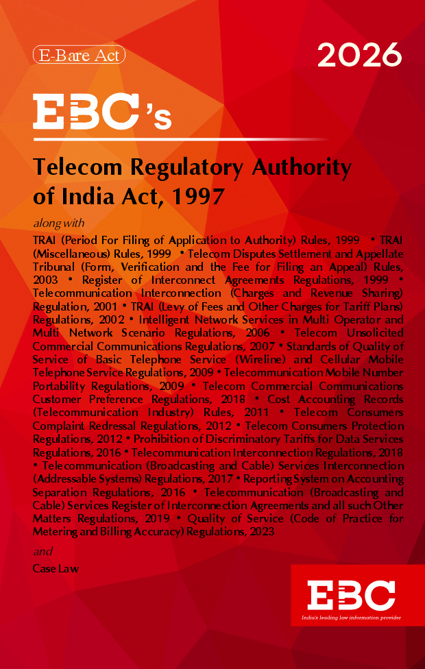 Telecom Regulatory Authority of India Act, 1997 Bare Act (Print/eBook)