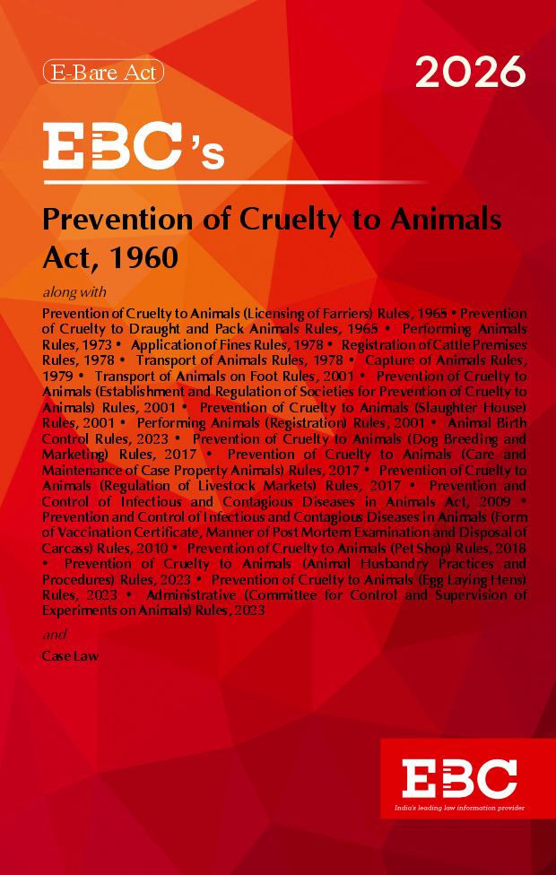 Prevention of Cruelty to Animals Act, 1960Bare Act (Print/eBook)