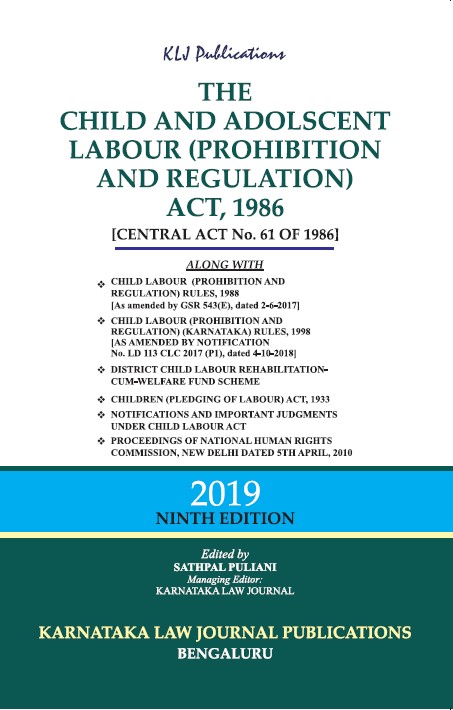 The Child And Adolscent Labour (Prohibition And Regulation) Act,1986