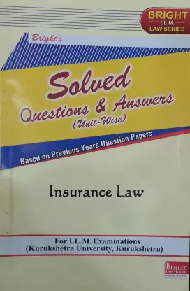 Insurance Law (Solved Question & Answers)