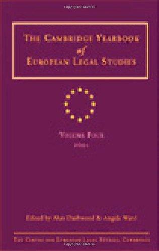 Cambridge Yearbook of European Legal Studies  Vol 4, 2001