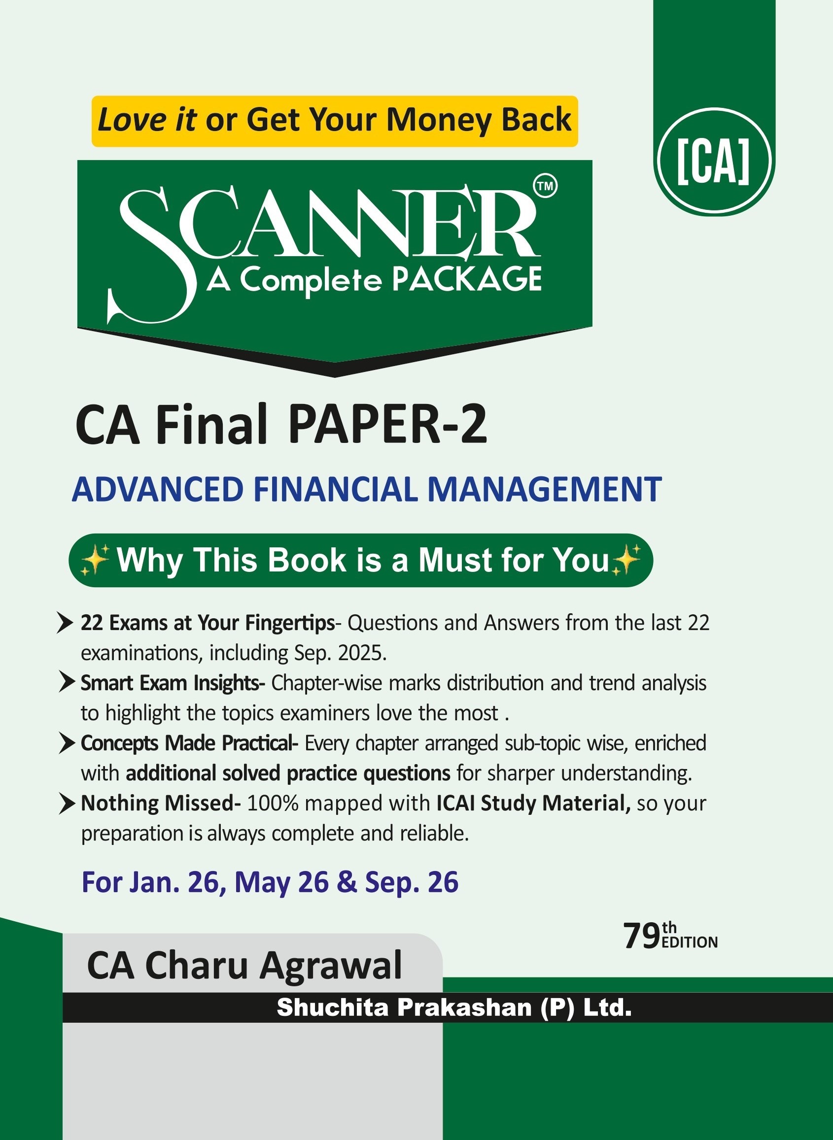 Scanner CA Final | Paper 2: Advanced Financial Management |  | For Jan 26, May 26 & Sep 26 Exams | Covers PYQs