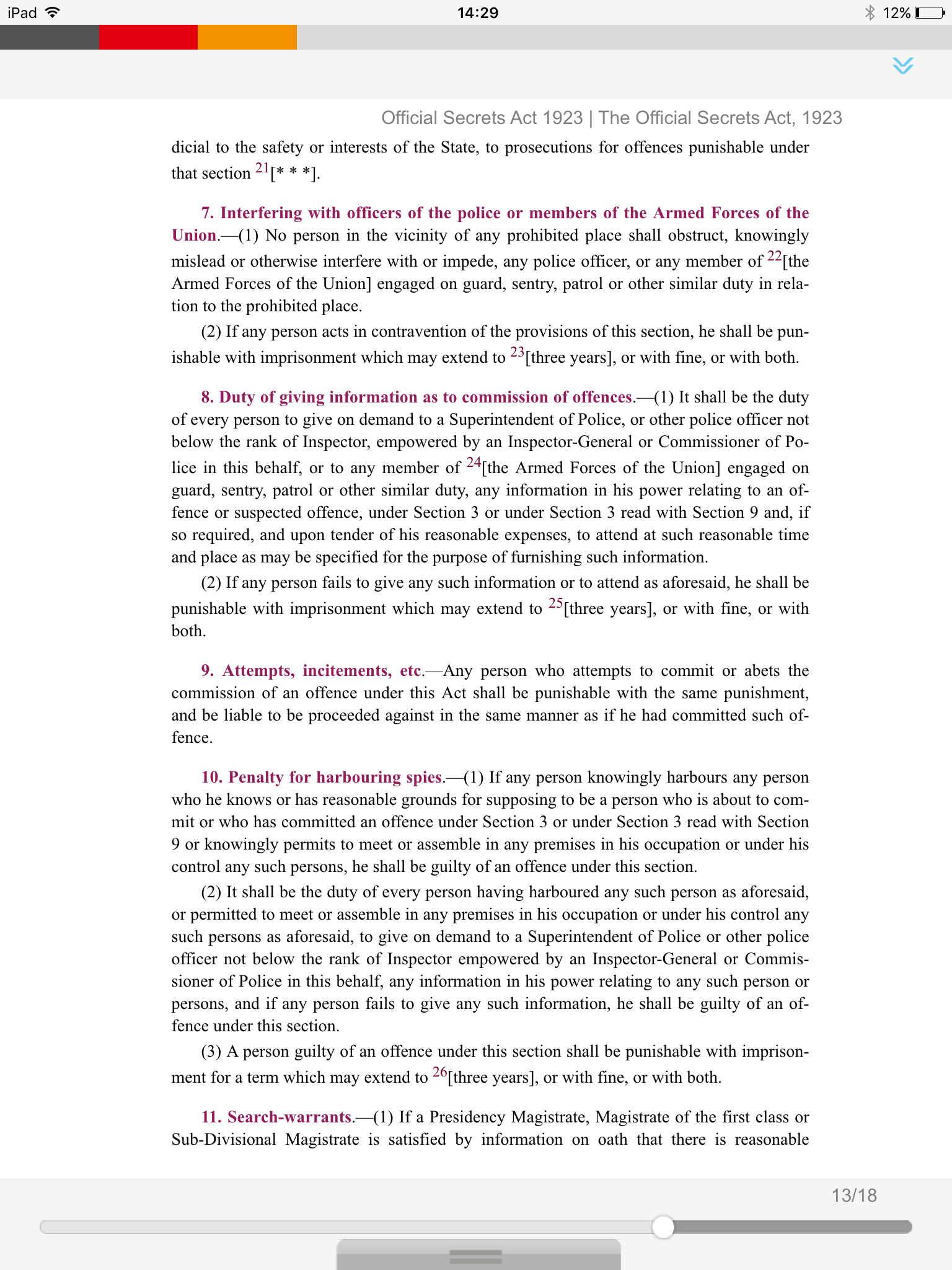 Official Secrets Act, 1923 EBC store