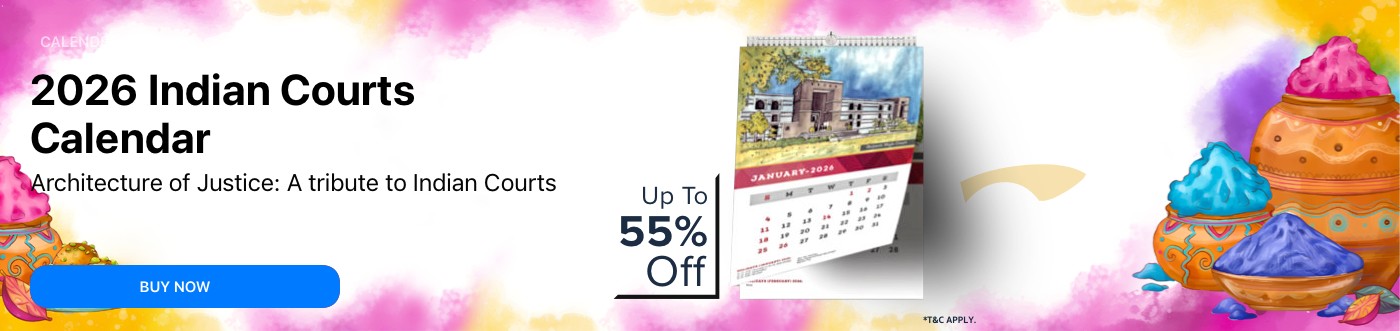 2026 Indian Courts Wall Calendar with Indian Holidays