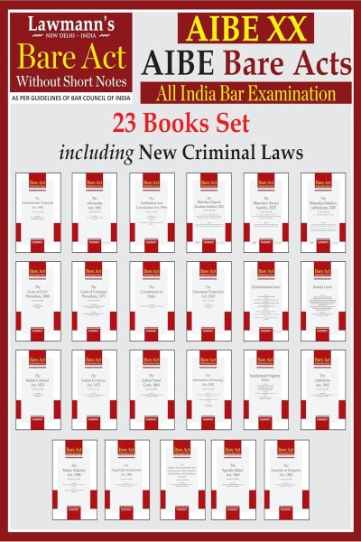 All India Bar Examination Bare Acts Combo without Short Notes | AIBE Bare Acts Combo Set of 23 Books | 45+ Acts Covering New Criminal Laws