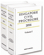 Singapore Civil Procedure 2016 