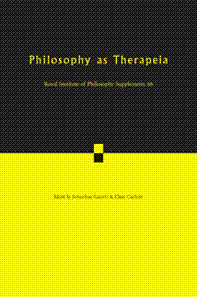 Philosophy as Therapeia