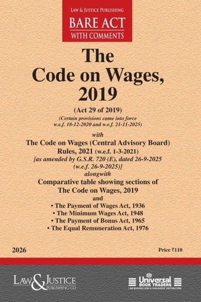 Code on Wages, 2019 with Rules and Comparative Table