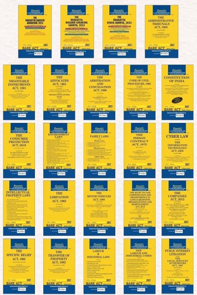 All India Bar Examination Bare Acts Without Short Notes | Bare Acts Combo Set of 24 Books for AIBE XXII | Covering New Labour Codes