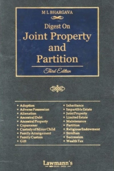 Digest on Joint Property and Partition