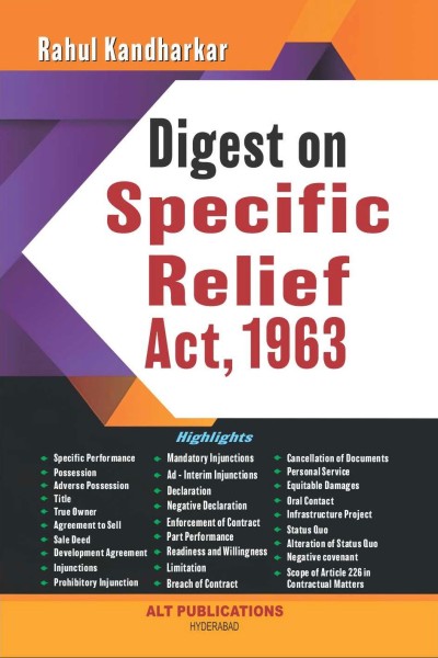 Digest on Specific Relief Act 1963 