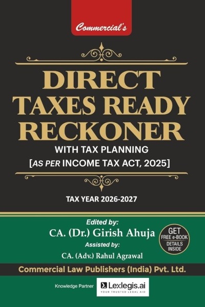 Direct Taxes Ready Reckoner with Tax Planning | As Per Income Tax Act, 2025 | Tax Year 2026-2027