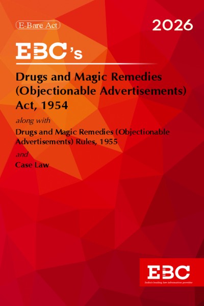 Drugs and Magic Remedies (Objectionable Advertisements) Act, 1954 Bare Act (Print/eBook)