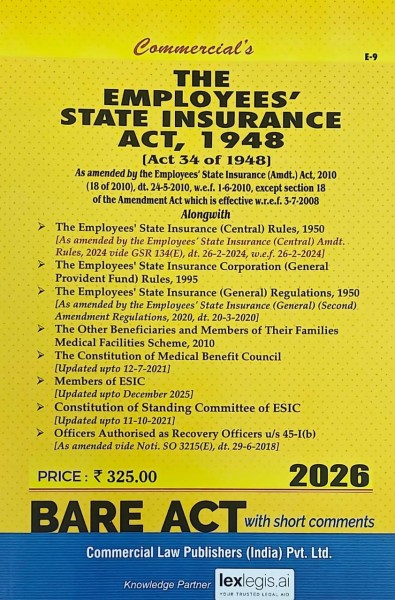 Employees' State Insurance Act, 1948 with Rules & Regulations
