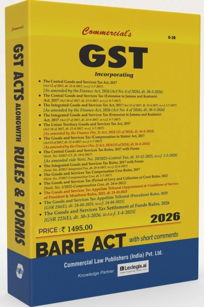 GST Acts and Rules, 2017 with Forms | Updated as Per the Finance Act, 2026