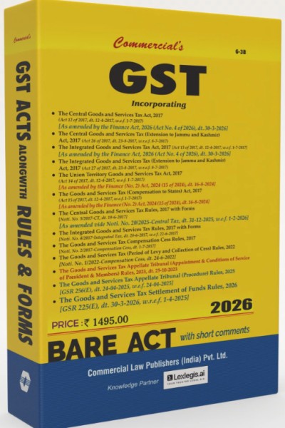 GST Acts and Rules, 2017 with Forms (Updated upto 25-09-2025)