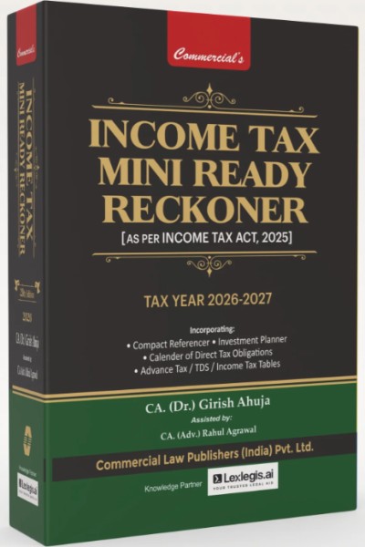Income Tax Mini Ready Reckoner 2026-2027 | As Per Income Tax Act, 2025 | Tax Tables, TDS & Investment Planner