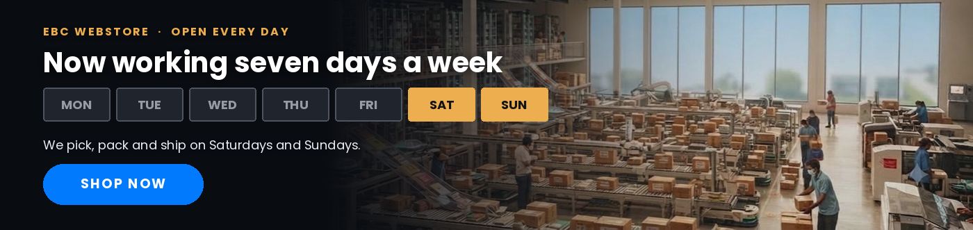 EBC Webstore - Now Open on Weekends