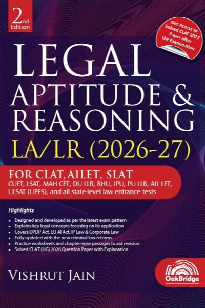 Legal Aptitude and Reasoning, LA/LR,  CLAT, AILET, SLAT, Vishrut Jain
