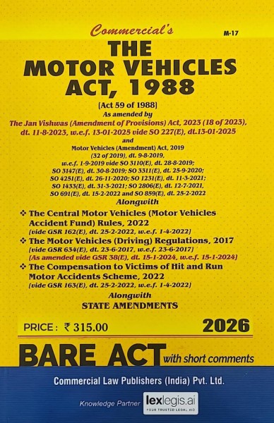 Motor Vehicles Act, 1988 As amended by the Jan Vishwas (Amendment of Provisions) Act, 2023