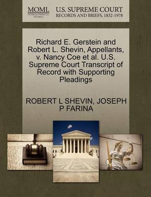 Richard E. Gerstein and Robert L. Shevin, Appellants, V. Nancy Coe Et Al. U.S. Supreme Court Transcript of Record with Supporting Pleadings