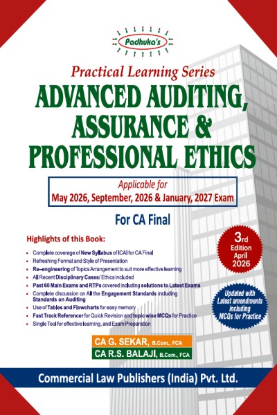 Padhuka's Practical Learning Series: Advanced Auditing, Assurance and Professional Ethics | Applicable for May 2026, Sep 2026 & Jan 2027 Examinations | For CA Final New Syllabus