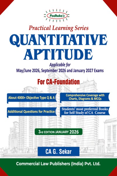 Padhuka's Practical Learning Series: Quantitative Aptitude | Applicable for May/June 2026, September 2026 and January 2027 Examination | For CA Foundation