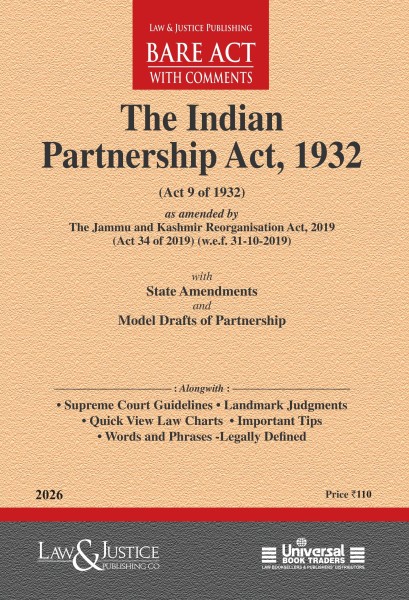 Partnership Act, 1932 (as amended by Act 34 of 2019) with State Amendments and Model Drafts