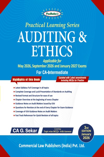 Padhuka's Practical Learning Series: Auditing & Ethics  | Applicable for May 2026, September 2026 and January 2027 Examination | For CA Intermediate