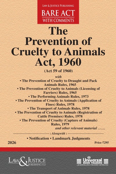 Prevention of Cruelty to Animals Act, 1960 with allied Rules