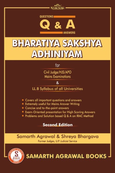 Questions and Answers: Bharatiya Sakshya Adhiniyam | For Civil Judge/HJS/ APO Mains Examinations & LL.B Syllabus