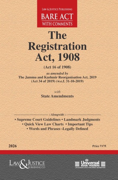  Registration Act, 1908 (as amended by Act 34 of 2019) with State Amendments
