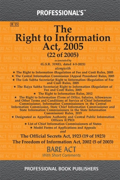 Right to Information Act, 2005 alongwith Rules, 2005