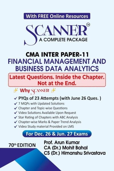 Scanner - A Complete Package | CMA Inter Paper-11 Financial Management and Business Data Analytics | For Dec. 26 & Jun. 27 Exams