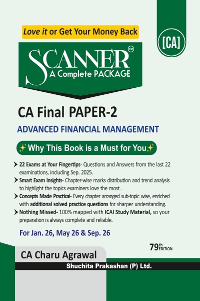 Scanner CA Final | Paper 2: Advanced Financial Management | For Jan 26, May 26 & Sep 26 Exams | Covers PYQs