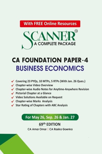 Scanner CA Foundation | Paper 4: Business Economics | For May 26, Sept 26 & Jan 27 Exams | Covers PYQs, MTPs, RTPs