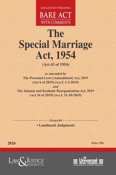  Special Marriage Act, 1954 (as amended by Act 6 of 2019 and 34 of 2019)