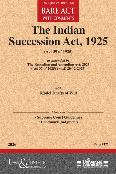  Succession Act, 1925 (as amended Act 34 of 2019) with Model Drafts of Will