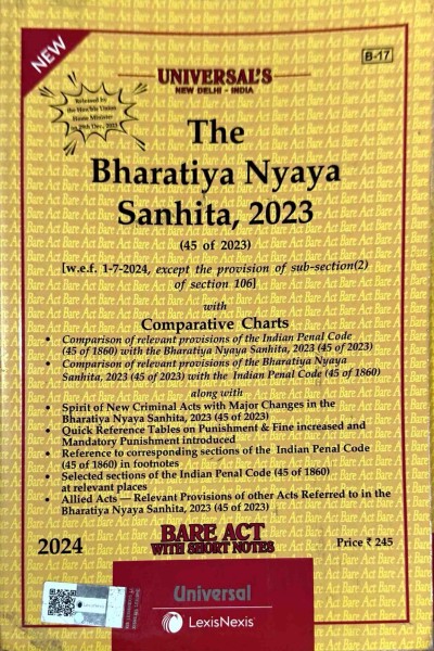 The Bharatiya Nyaya Sanhita (BNS), 2023 (45 of 2023)