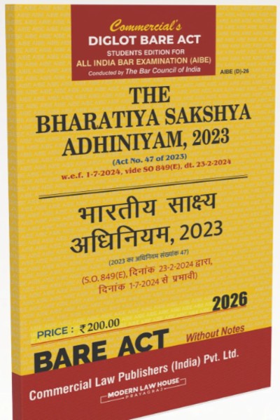 The Bharatiya Sakshya Adhiniyam, 2023 | AIBE | Diglot