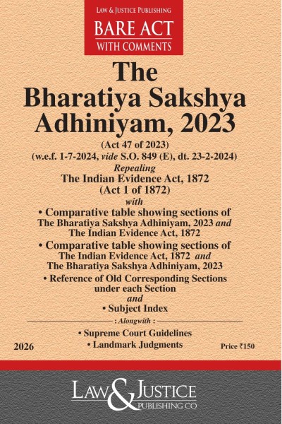 The Bharatiya Sakshya Adhiniyam, 2023 (Bare Act)