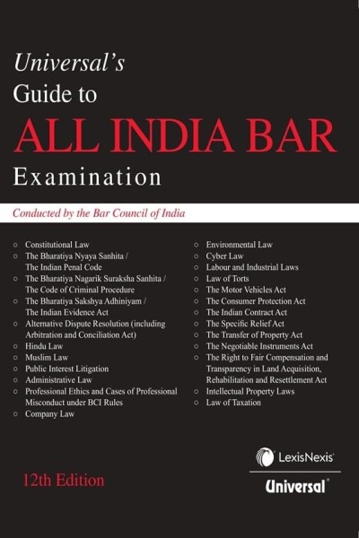 Universal's Guide to All India Bar Examination | AIBE Complete Syllabus Guide Constitutional Criminal Civil Corporate Laws | Conducted by Bar Council of India