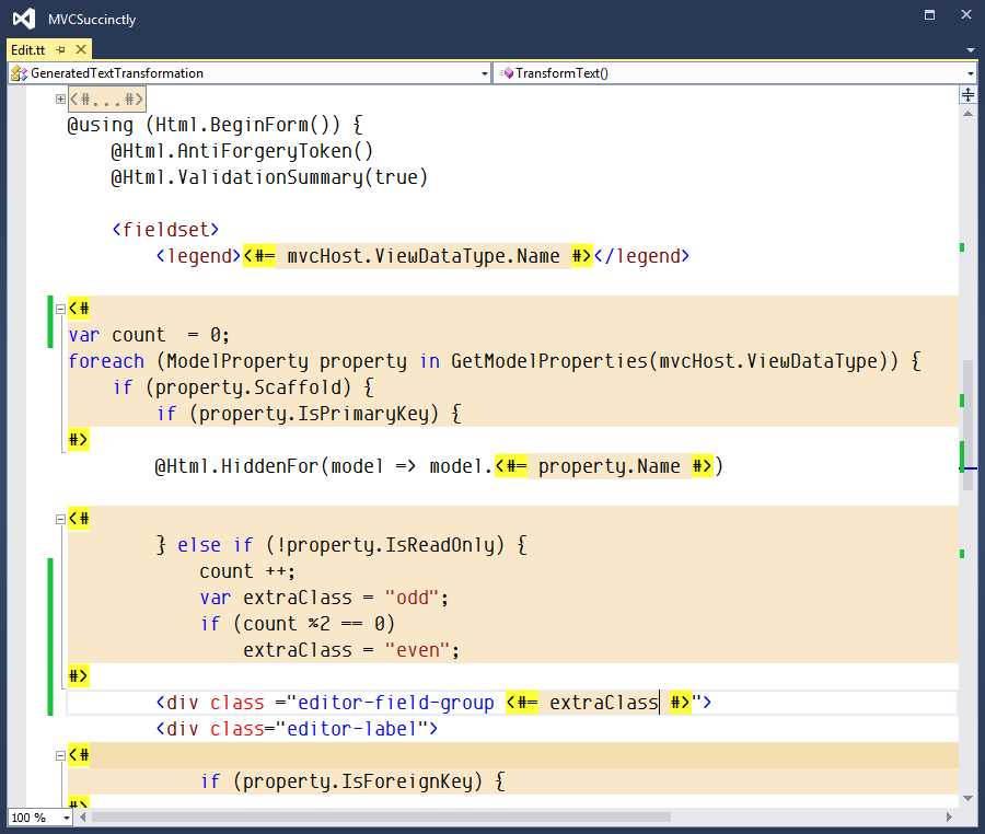 Updated template without our logic added